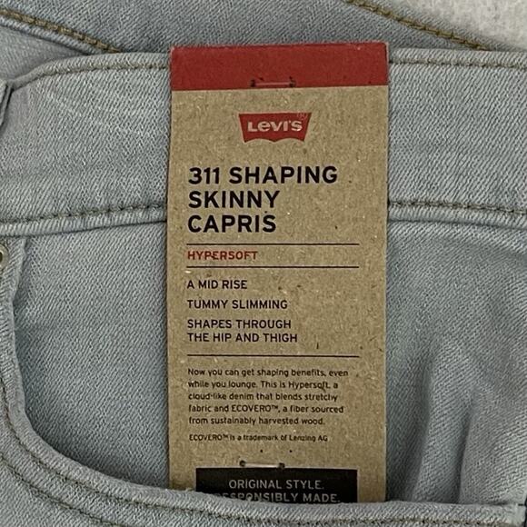 Levis 311 Jeans Womens Size 22W Blue Shaping Skinny Capri Stretch Slimming NEW - Picture 8 of 15